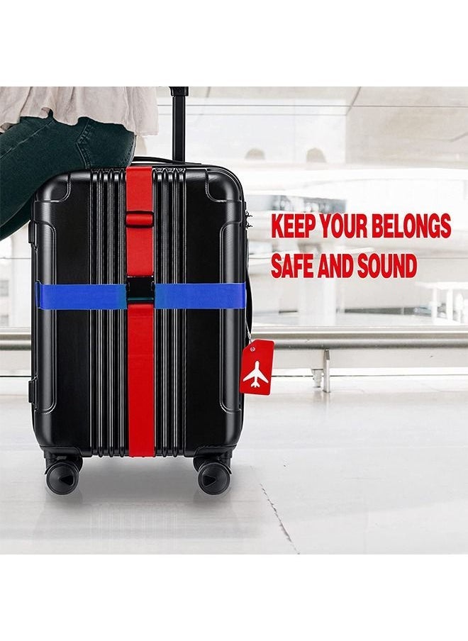 Captaintech Luggage Straps Set Adjustable Suitcase Belts Silicone Luggage Tags  for Luggage Suitcase Travel Accessories  - Image 5