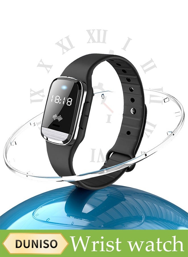 DUNISO Mosquito Repellent Bracelet, Electronic Mosquito Repellent Watch, Waterproof Portable Mosquito Repeller，With Time Display, Suitable For Running, Traveling And Mountaineering，Black - Image 1