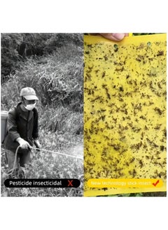 Just Quality 10pcs, Yellow Double-sided Sticky Traps For Bug, Fly Trap, Insect Trap - Catch Multiple Flying Insects With Natural Mold Control Sticker - Perfect For Gardening 25cmx20cm  - Image 5