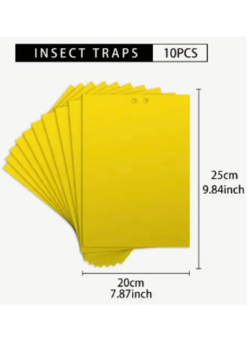 10pcs, Yellow Double-sided Sticky Traps For Bug, Fly Trap, Insect Trap - Catch Multiple Flying Insects With Natural Mold Control Sticker - Perfect For Gardening 25cmx20cm - pzsku/ZB0287610E916FC355C32Z/45/_/1710708237/b363d937-b0c9-4b6a-9e9a-b0886dc986f7