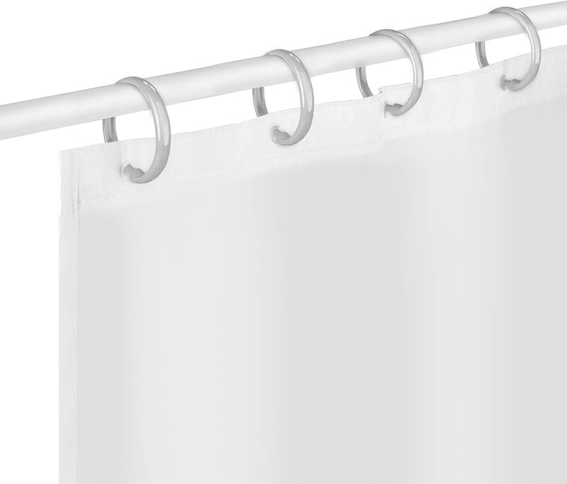 Qulable Shower Curtain Rings-12 Pack- Plastic Shower Curtain Hooks O-Shaped Rings Hook Glide Easily on Bathroom Shower Rod(Grey) - Image 2