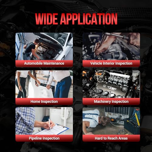 LAUNCH VSP-600 Videoscope, 7mm Snake Camera with 6 LED Lights USB Borescope, IP67 Waterproof HD Borescope Inspection Camera, Industrial HD Endoscope for X-431 Series, Android Cellphone - Image 5