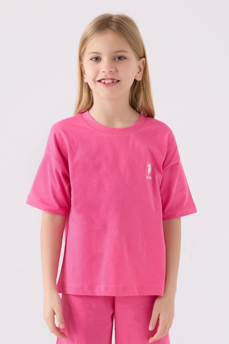 U.S. Polo Assn. Girls Fuchsia Bermuda Set  - Image 2
