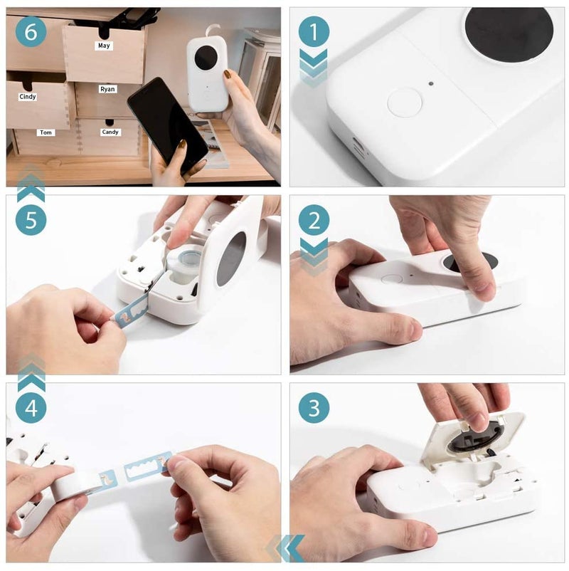 Phomemo D30 Label Maker Continuous Label Tape, Black on The Picnic Grid, Poi Grid, Pink Grid Long Sticker Thermal Paper, Self-Adhesive Color Pattern Long Label Tape, 15mm x 6m (0.59x236.22 Inch) - Image 5