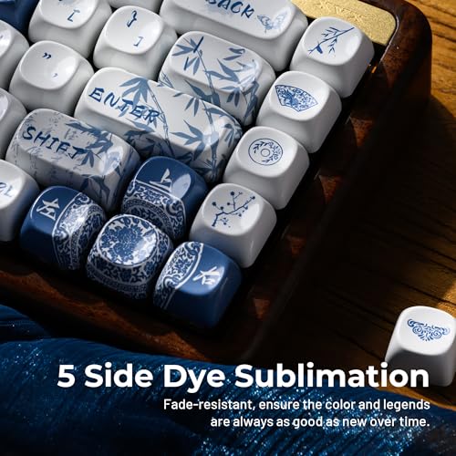 Hkfos XVX Ceramic Glaze Coating PBT Keycaps, MOA Keycap Sets Dye-Sublimation Keyboard Keycaps for Cherry Gateron MX Switches Mechanical Keyboards - Image 3