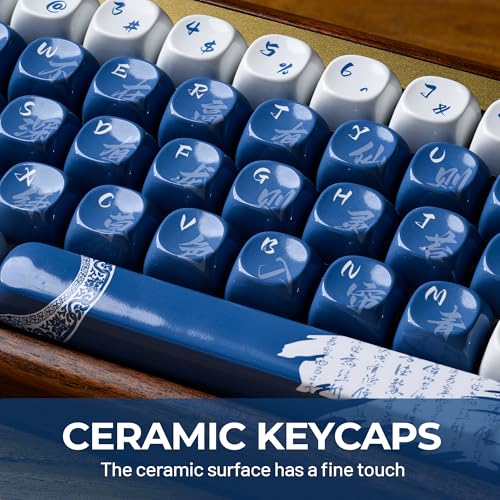 Hkfos XVX Ceramic Glaze Coating PBT Keycaps, MOA Keycap Sets Dye-Sublimation Keyboard Keycaps for Cherry Gateron MX Switches Mechanical Keyboards - Image 2