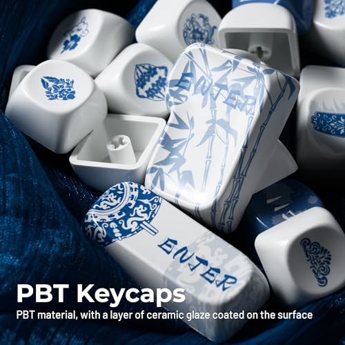 Hkfos XVX Ceramic Glaze Coating PBT Keycaps, MOA Keycap Sets Dye-Sublimation Keyboard Keycaps for Cherry Gateron MX Switches Mechanical Keyboards - Image 5