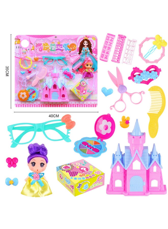 Hanging Board Animal Small Clinic Doctor's Play Shopping Mall Supermarket Set Kindergarten Desktop Children's Toys-Color:53255 Hanging Board Installation 【Princess Paradise】 666-101 - Image 1