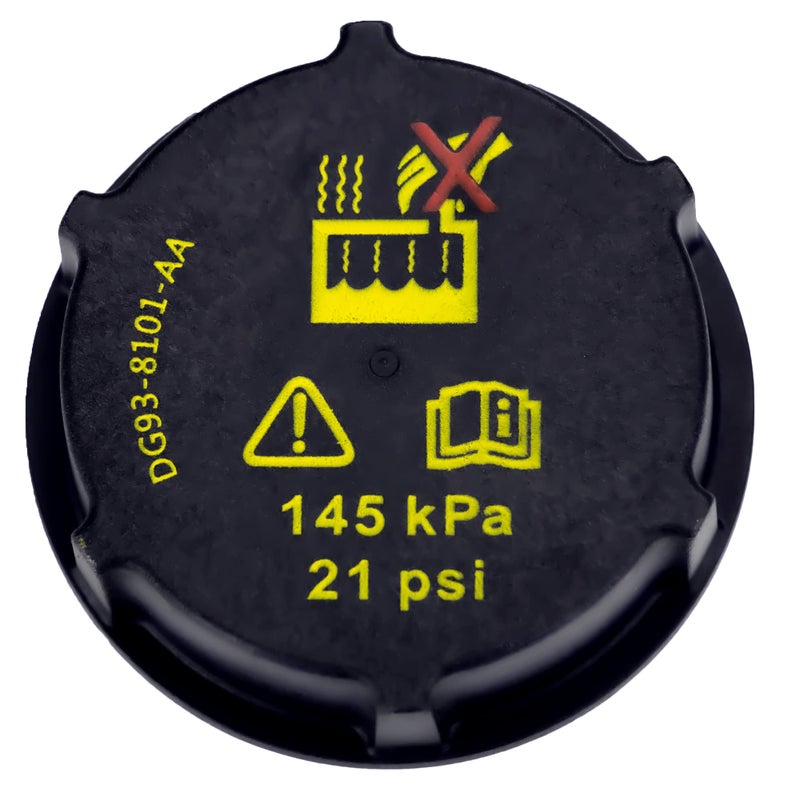 غطاء خزان السائل المبرد، غطاء خزان سائل التبريد متوافق مع فورد F150 F250 F350 F450 F550 F600 برونكو إيدج إيسكايب رينجر فوكوس موستانج فيوجن إكسبيديشن إكسبلورر ترانزيت ولينكولن أفييتور MKC MKX MKZ