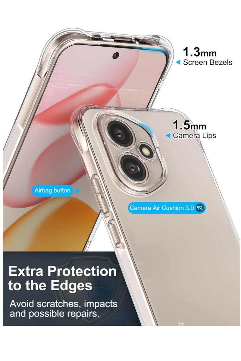 Clear Case for Honor 400, Anti-Yellowing, Reinforced Corners, Shock-Absorption Flexible Clear TPU Rubber Protective Cell Phone Cover - Image 2