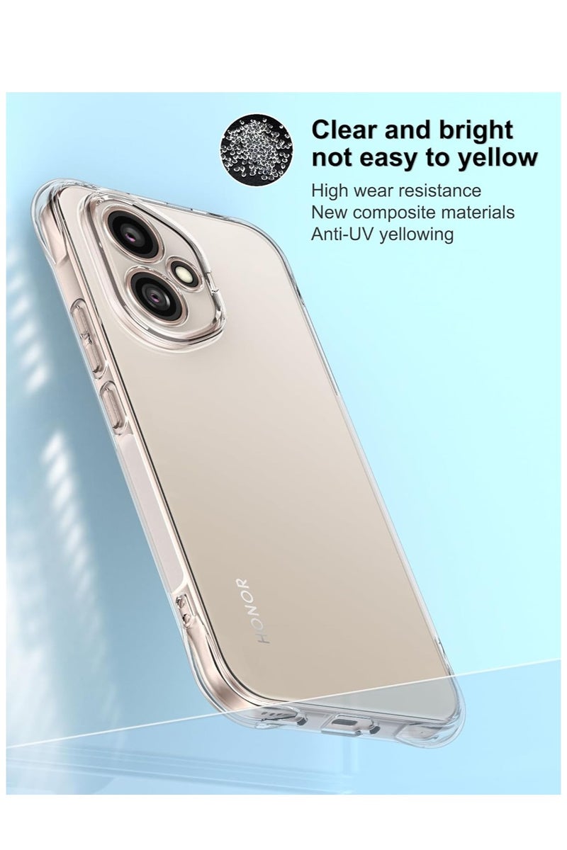 Clear Case for Honor 400, Anti-Yellowing, Reinforced Corners, Shock-Absorption Flexible Clear TPU Rubber Protective Cell Phone Cover - Image 3