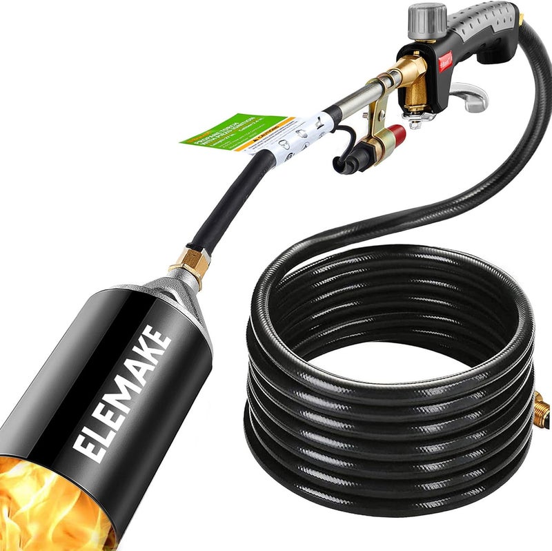 STEINBRÃœCKE Propane Torch Weed Burner - Weed Torch with 10ft Hose(CSA Certified), High Output Blow Torch with Trigger Electronic Ignition, Work for Garden, Burning Weeds & Stumps, Melting Ice & Snow - Image 1