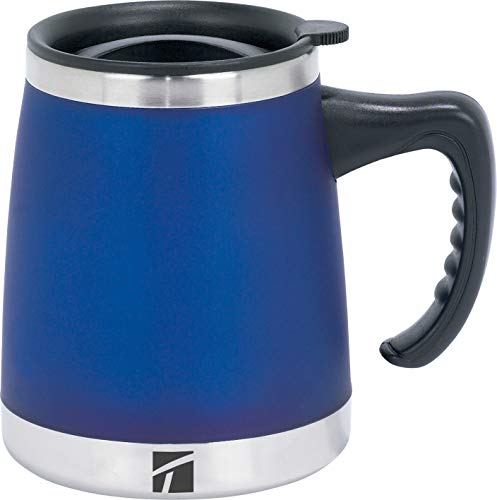 Trudeau Maison Umbria Stainless Steel Desk Mug, 15 oz, Blue - Image 1
