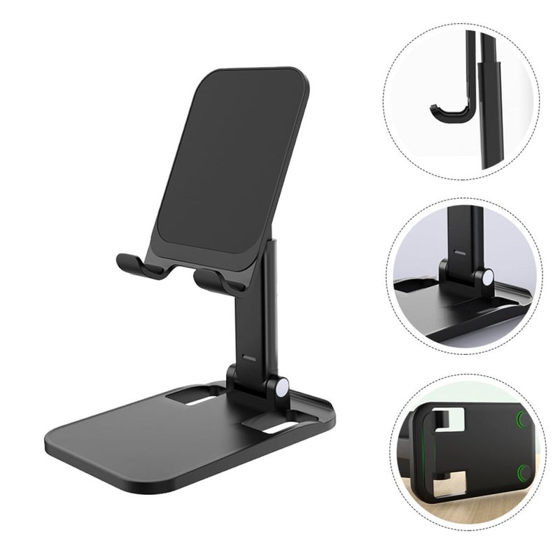 Adjustable Foldable Aluminum Alloy Phone Stand with Anti Slip Base for Home Office - Image 3