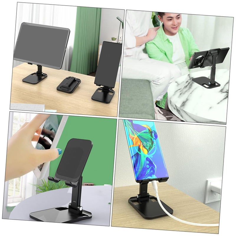Adjustable Foldable Aluminum Alloy Phone Stand with Anti Slip Base for Home Office - Image 5
