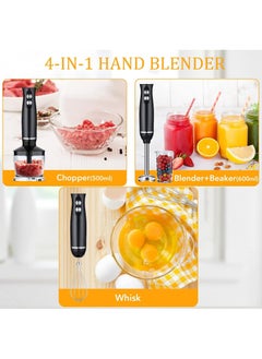 4-in-1 Heavy Duty Hand Blender with 1000W Copper Motor | Titanium Steel Blades Electric Hand Mixer | Professional-Grade Blender Kit with Whisk & Measuring Cup - pzsku/ZB028E7A9E776A70FFF6CZ/45/_/1686042806/0da72119-079c-4c2b-b79f-8e963eed142c