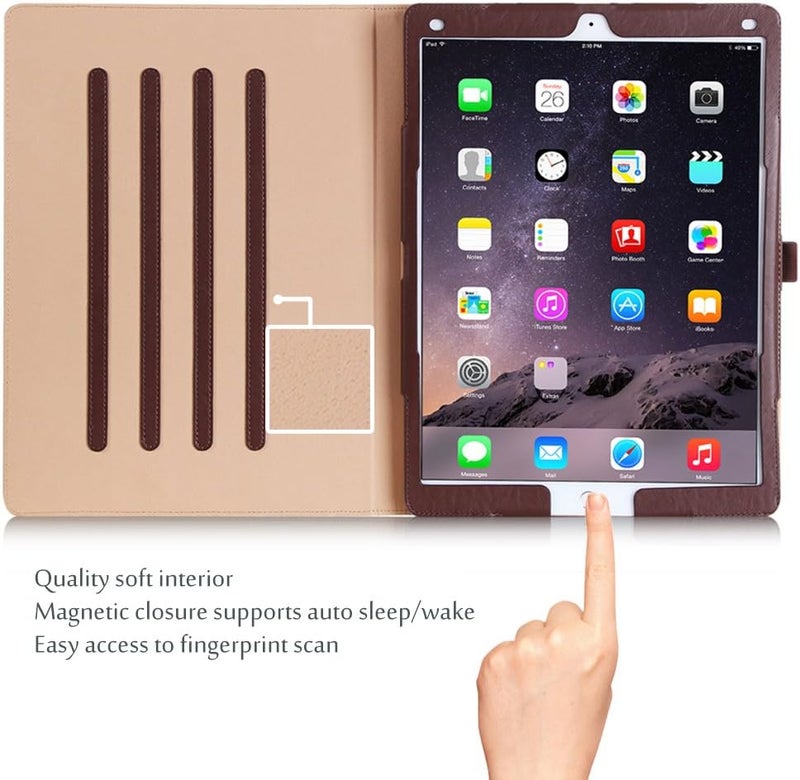 Procases Ipad Pro 12.9 2017/2015 Case Old Model , Stand Folio Case Cover For Apple Ipad Pro 12.9 Inch Only 2017 And 2015 Models , With Apple Pencil Holder -Brown - Image 3