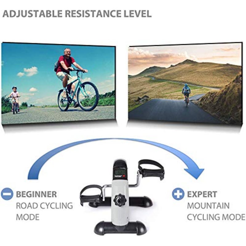Fitness Master Gym Mini Exercise Bike Portable Home Pedal Exerciser Home Gym Fitness Leg Arm Cardio Training for Pregnant Women, Elderly, Disabled, Men, Physio Bike - Image 3