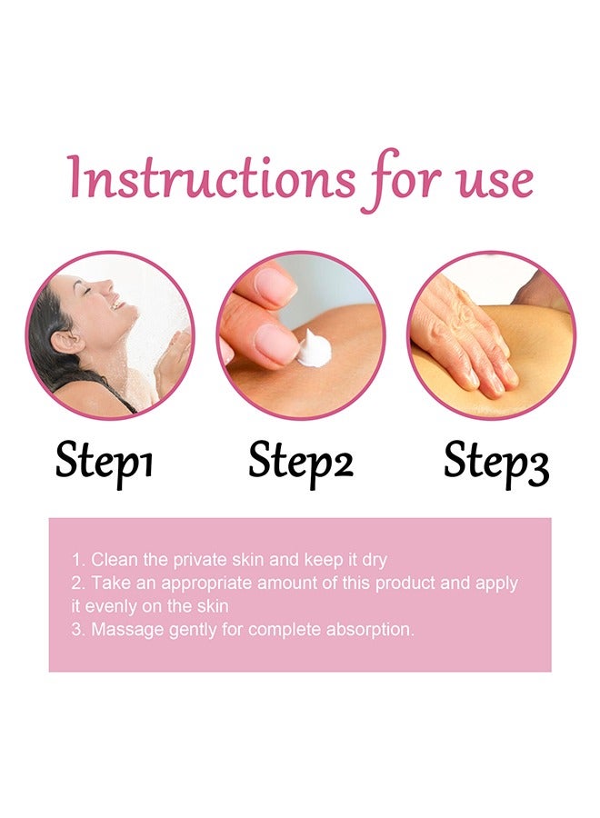 OUHOE Body Pink Cream-Snow Bleach Cream for Private Part Underarm Whitening, Dark Skin Bleaching Cream for Dark Spots, Face and Body Skin Lightening Bleaching Cream for Intimate Areas Brightening, 20 g - Image 3