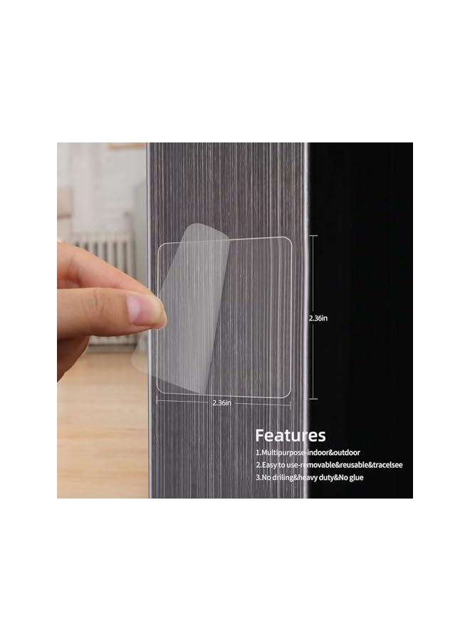 PROMASS promass Double Sided Tape Heavy Duty 6 * 6cm Clear Strong Adhesive Waterproof Removable Double Sided Mounting Tape for Home Office Wall Decor, DIY Crafts, Auto Glass Decor(50PCS)  - Image 2