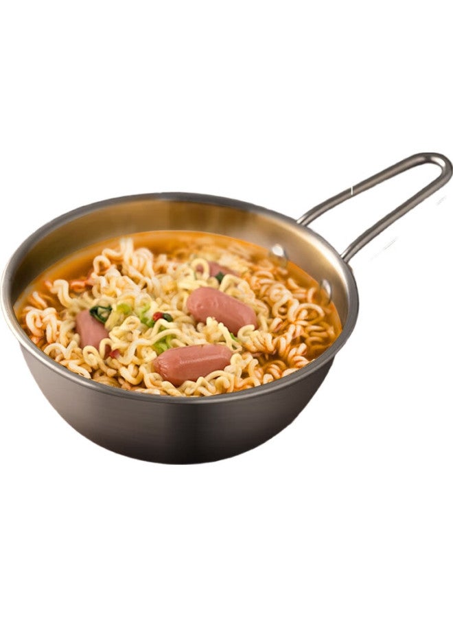 Newair Instant Noodle Bowl With Handle 304 Stainless Steel Korean Style With Lid For Home Dormitory Student Mixing Rice Food Grade Large Capacity - Image 2
