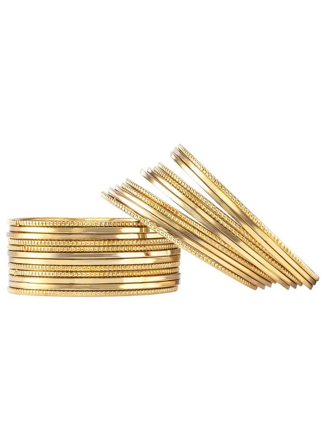 Peora Gold Plated Metal Bangles Set Ethnic Function Wear Navratri Gift For Women Girls (2.6 Inch) - Image 5