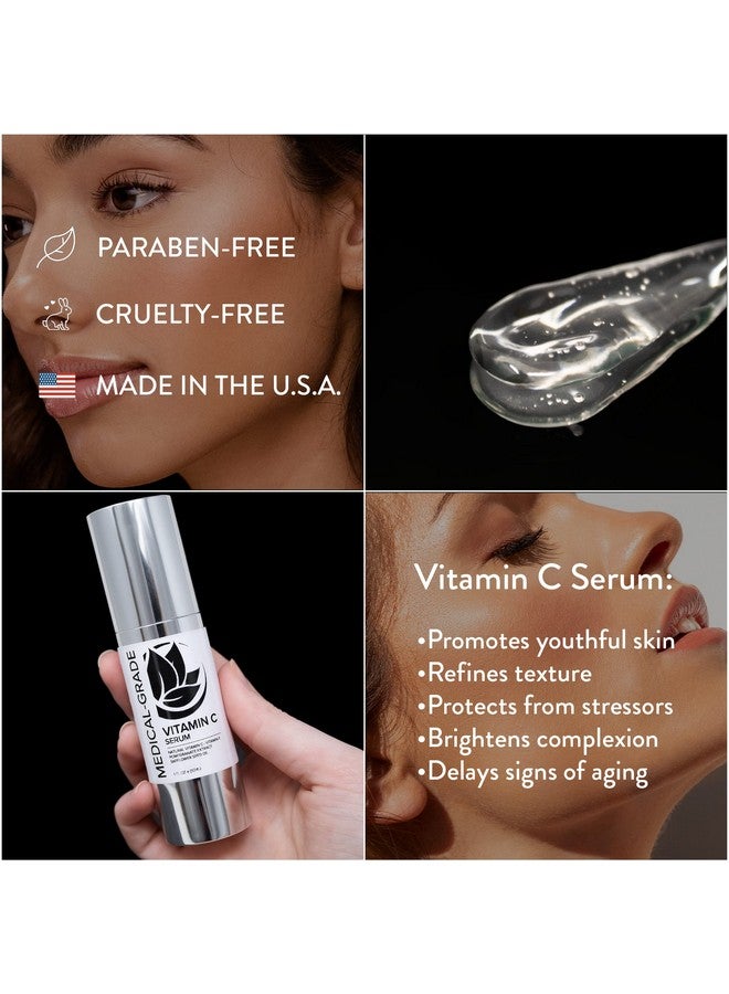 Microderm GLO Vitamin C Serum Professional Brightening Facial Skin Serum With Advanced Collagen Boosting Antiaging Vitamin C & E To Help Skin Look More Firm Even Textured And Radiant 1 Oz - Image 4