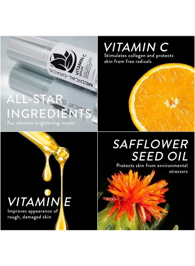 Microderm GLO Vitamin C Serum Professional Brightening Facial Skin Serum With Advanced Collagen Boosting Antiaging Vitamin C & E To Help Skin Look More Firm Even Textured And Radiant 1 Oz - Image 3
