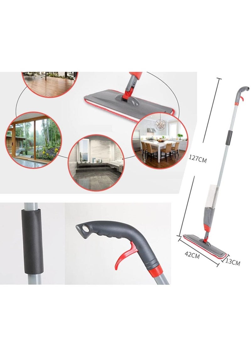 ممسحة مايكروفايبر مع بخاخ رمادي/ أحمر/ أبيض - Image 3