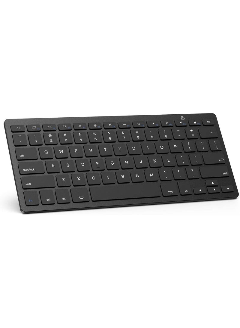 Bluetooth Keyboard for Windows & Mac, Compact Wireless Keyboard Compatible With MacBook, iMac, Mac Mini, Laptop and PC, Deep Black - Image 1