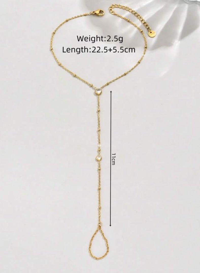 Equal Amazing Women's Stainless Steel Gold Plated Anklet - Image 4
