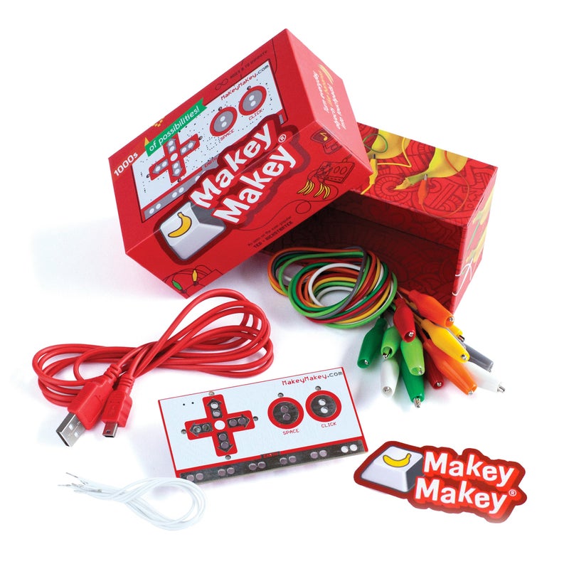 Makey Makey مجموعة ماكي ماكي STEM من جوي لابز، مجموعات العلوم التعليمية، الآلاف من أنشطة الهندسة وبرمجة الكمبيوتر، تعلم التكنولوجيا العملي الممتع، مجموعات الهندسة للأطفال، مجموعات STEM - Image 1