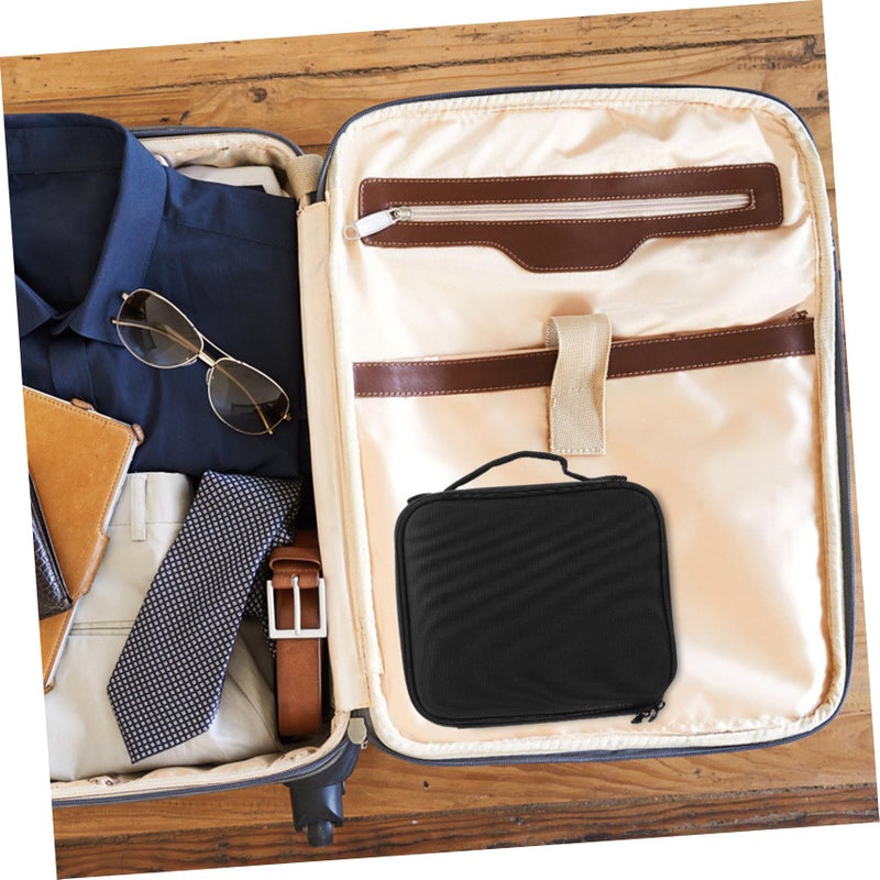 Black Travel Toiletry Bag Portable Makeup Organizer For Gym Outdoor Space Saving - Image 3