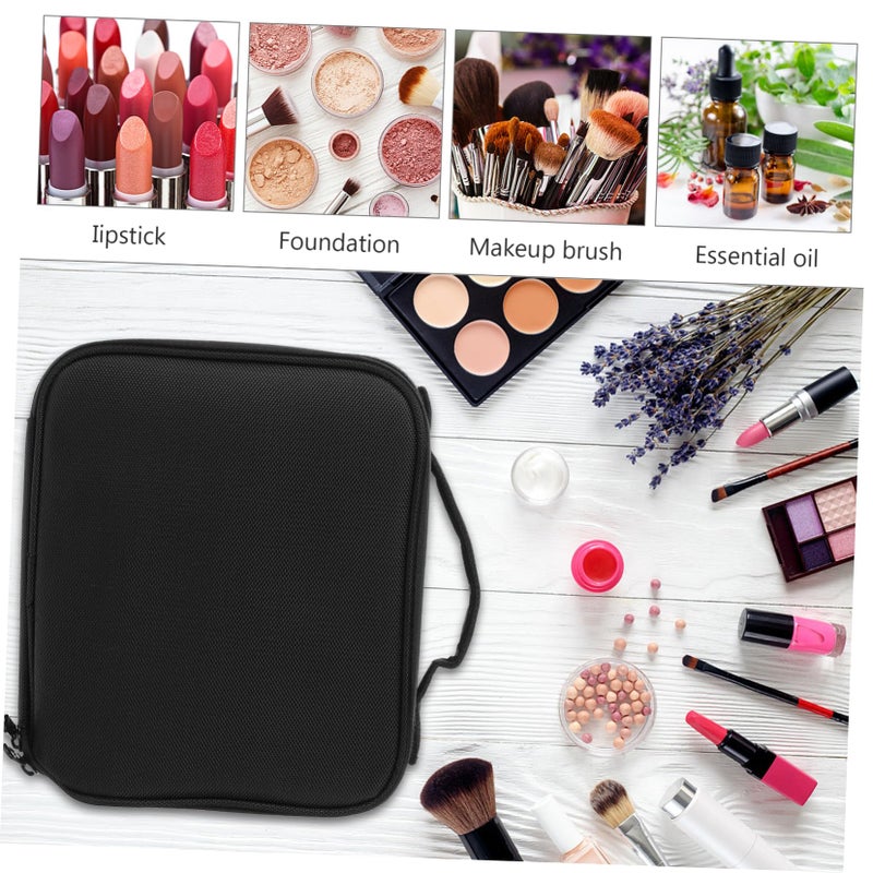 Black Travel Toiletry Bag Portable Makeup Organizer For Gym Outdoor Space Saving - Image 5