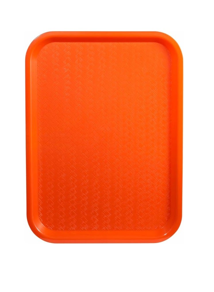 Winco Fast Food Tray, 10 by 14-Inch, Orange,Medium - Image 1