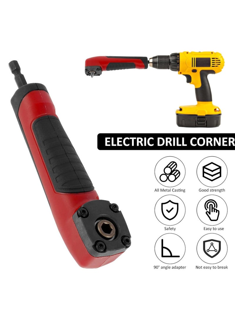 RATSAW - Right Angle Drill Attachment Electric Screwdriver Repair Set  1/4 Inch Right Angle Attachment Extension Screwdriver Socket Holder Drill Attachment with 10pcs Bits 90°degree Right Angle Drill Adapter - Image 1