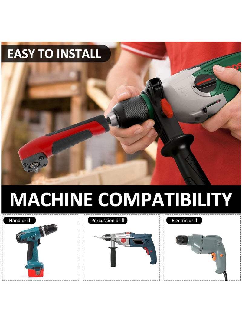 RATSAW - Right Angle Drill Attachment Electric Screwdriver Repair Set  1/4 Inch Right Angle Attachment Extension Screwdriver Socket Holder Drill Attachment with 10pcs Bits 90°degree Right Angle Drill Adapter - Image 1