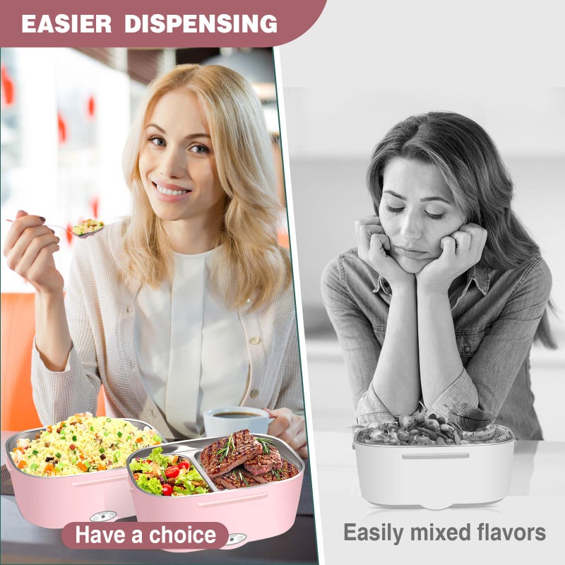 LAVAED Electric Heated Lunch Box - 80W Fast Heating, Portable Warmer for Car/Truck/Office/Outdoor, BPA Free - Image 4