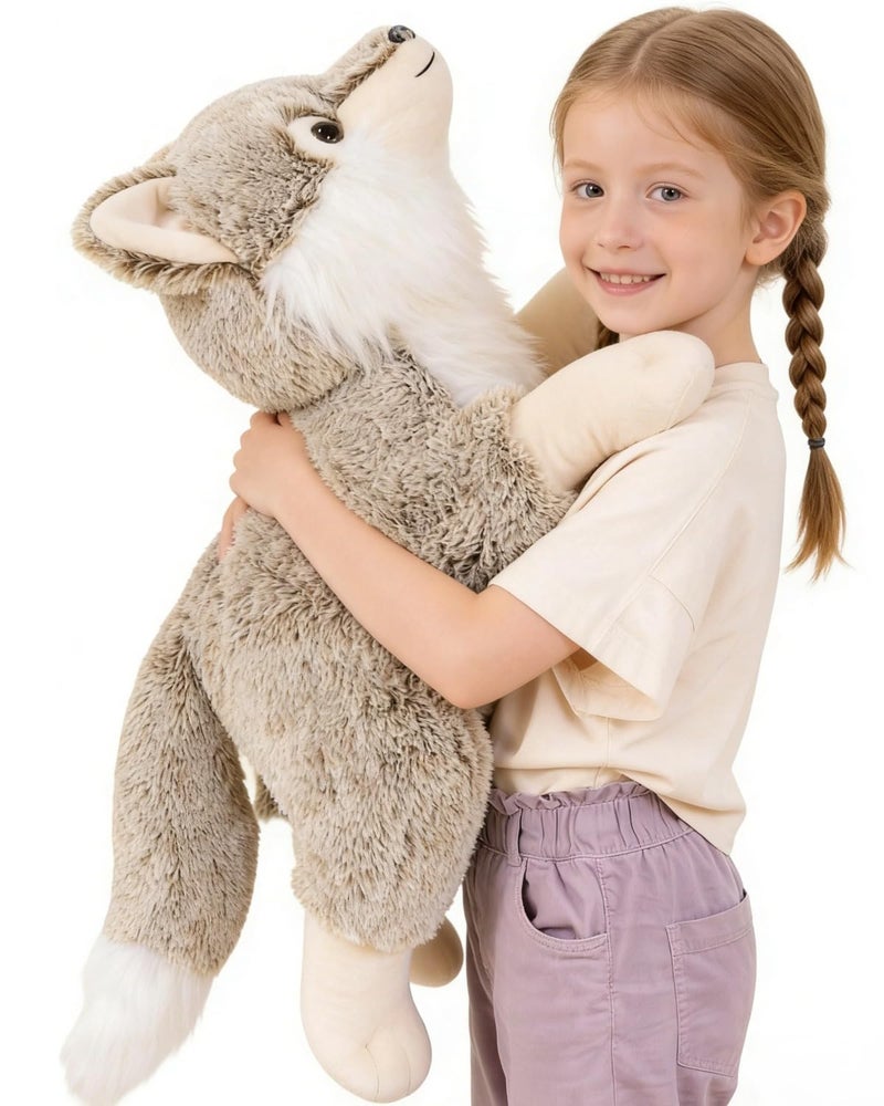 BENINY Giant Wolf Stuffed Animal 30 Super Soft Jumbo Plush Toy Big Fluffy Plushie Gift for Birthdays Christmas - Image 3