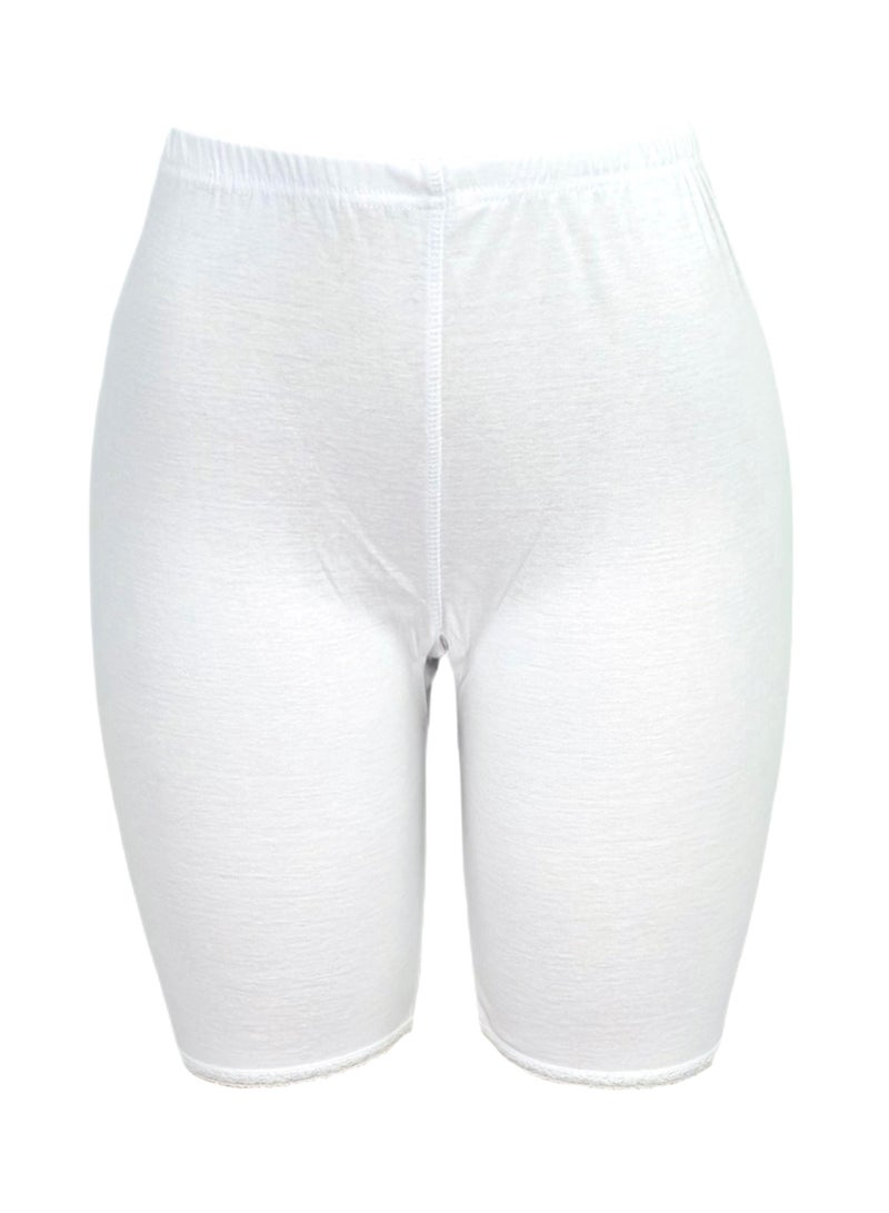 سيتي روز 3 قطع شورت شرعي نسائي داخلي قطن أبيض - Image 2
