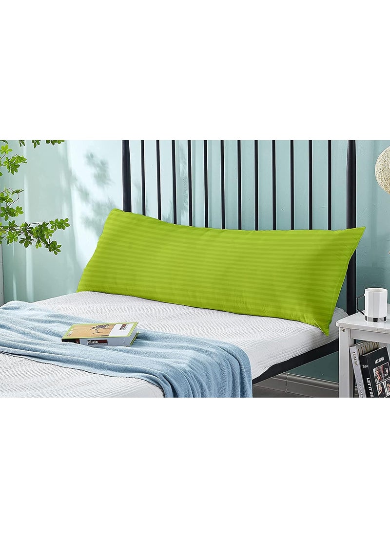 DubaiGallery Long Body Pillow 1pc, Fabric: 100% Polyester 85 GSM Microfiber 1 cm Stripe Super Soft, Filling: 1300 gm Hollow Fiber Comfort, Breathable & Ultra Soft , Size: 45 x 120 cm  - Image 2