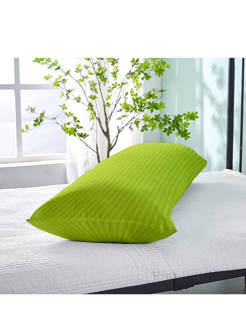 DubaiGallery Long Body Pillow 1pc, Fabric: 100% Polyester 85 GSM Microfiber 1 cm Stripe Super Soft, Filling: 1300 gm Hollow Fiber Comfort, Breathable & Ultra Soft , Size: 45 x 120 cm  - Image 3