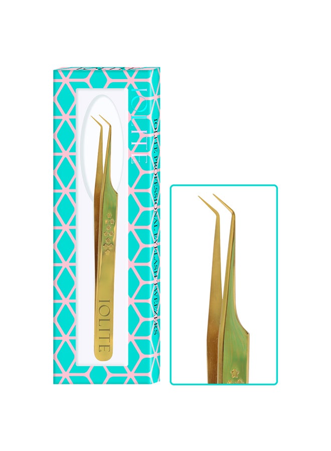 IOLITE ملقط رموش احترافي من الفولاذ المقاوم للصدأ، ملقط دقيق منحني لرموش التمديد، رموش الحجم، الإلكترونيات، العمل في المختبر، صناعة المجوهرات، الحرف اليدوية، اللحام، رموش مزيفة 2D-3D، فن الأظافر - Image 2