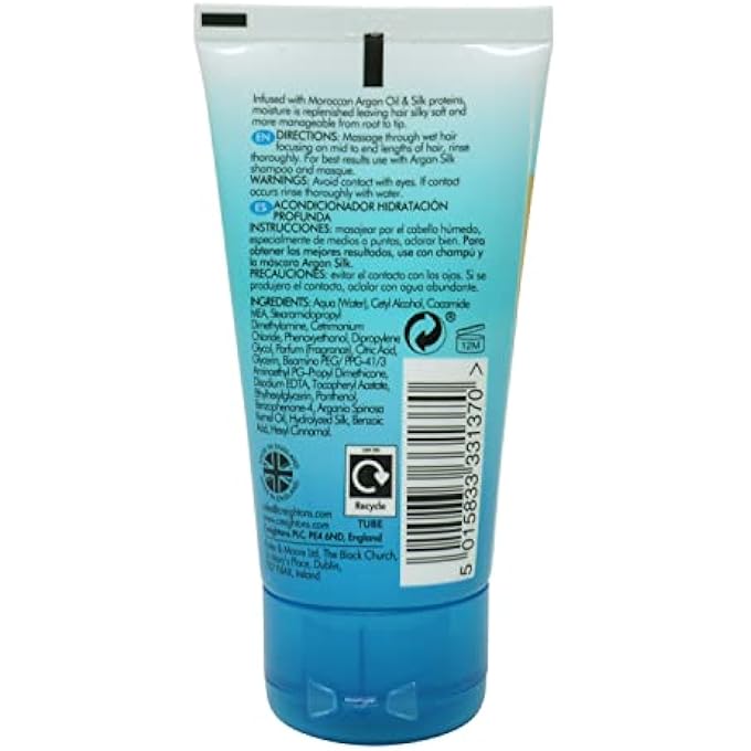 CREIGHTONS ARGAN SILK MOISTURE RICH CONDITIONER (50ML TRAVEL SIZE MINI) - PROFESSIONALLY FORMULATED WITH ARGAN OIL FROM MOROCCO, REPLENISHES MOISTURE FOR STRENGTH & SHINE, FOR ALL HAIR TYPES, CLEAR - Image 2