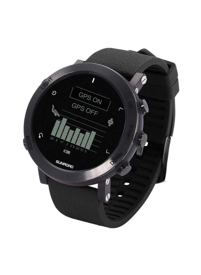 Sunroad outdoor sports watch with GPS positioning and navigation, heart rate monitoring, pace tracking, air pressure measurement, altitude indication, compass, and water resistance. - Image 3