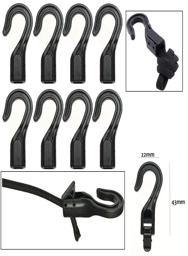 DraCra 15 Pack Shock Cord Hooks Terminal End with Quick Securing Snap Lock for 1/8 to 1/4 inch Bungee Straps Paracord Bungie Boat Kayak Motorcycle Elastic Rope - Image 2