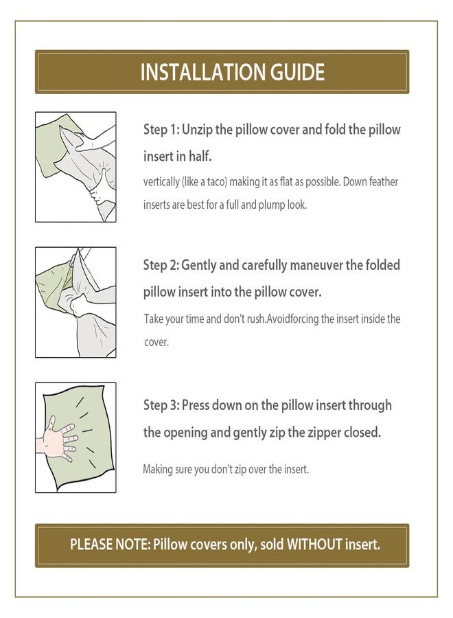 Meekio Set of 2 Sage Green Pillow Covers 16x16, Linen Look Throw Pillow Covers with Flange Edge for Sofa Couch Living Décor - Image 5