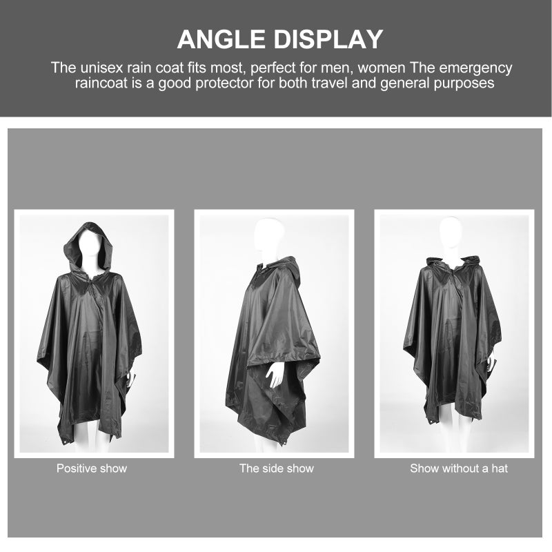 Outdoor Poncho Adult Cycling Poncho Three-in-one Raincoat Hoodie Adult Raincoat - Image 5