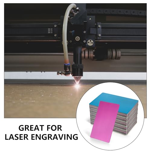 YOUEON 200 Pcs Metal Business Card Blanks for Laser Engraving 86 x 54 x 0.2 mm, 10 Colors Aluminum Sheet Engraving Blanks, Multipurpose DIY Cards for Home, Office, Projects - Image 3