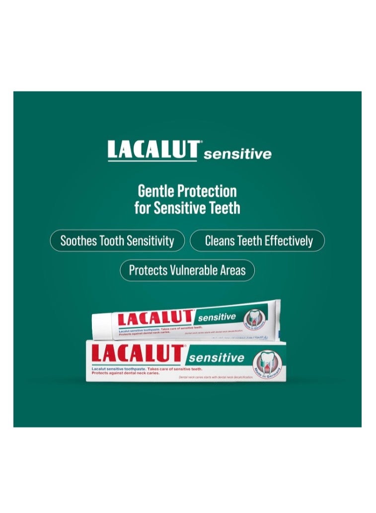 Lacalut Sensitive Toothpaste 75ml | Relief for Sensitive Teeth & Gum Care - Image 3